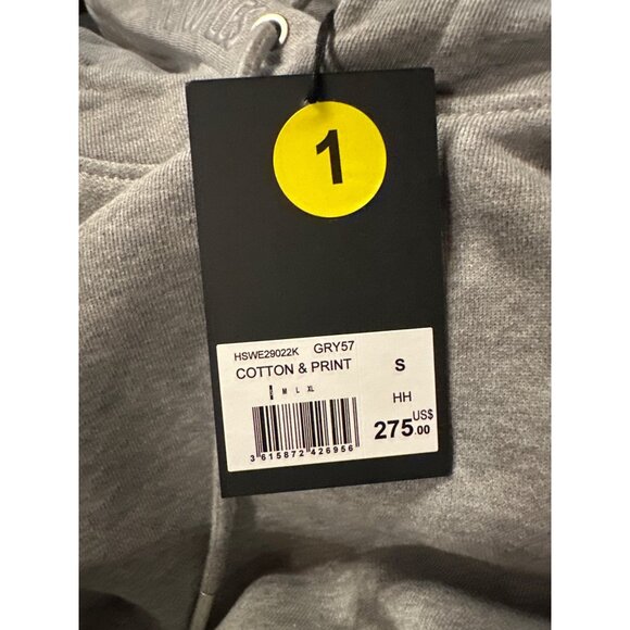 The Kooples Grey Hoodie Cotton Mens Size Small $275 - Picture 2 of 4